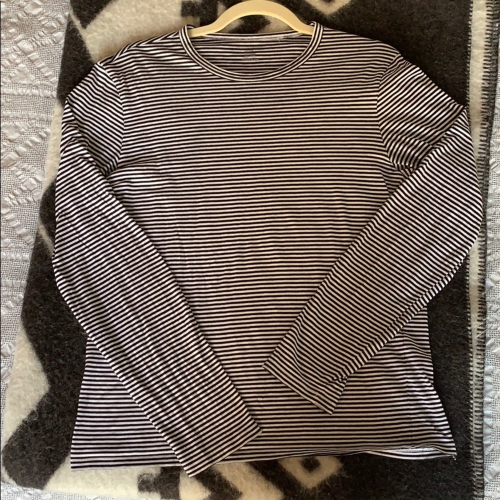Stripped Long Sleeve Shirt by Club Monaco - Small